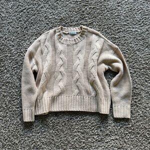 Calvin Klein Jeans Women’s Cream Cable Knit Sweater Size M/L